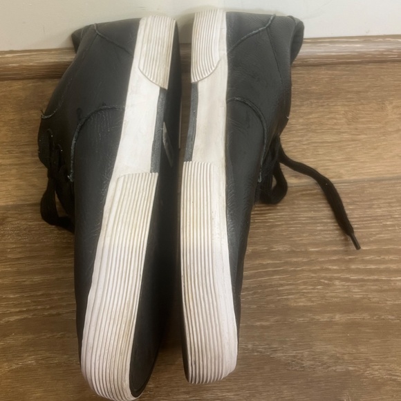 Polo Ralph Lauren Felton Leather Men's Low-Top Casual Sneakers, Black/White, 12 - Picture 11 of 13